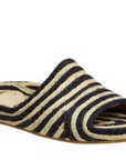 Woman Wearing Estilo Emporio Shoes Woven Jute Slide - Shoes LUXAMORE