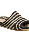 Woman Wearing Estilo Emporio Shoes Woven Jute Slide - Shoes LUXAMORE