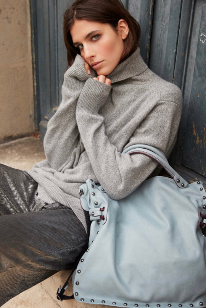 Woman Wearing Jamin Puech Bag - Lucien Cross Body and Shoulder - Black - Bag LUXAMORE